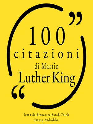 cover image of 100 citazioni di Martin Luther King